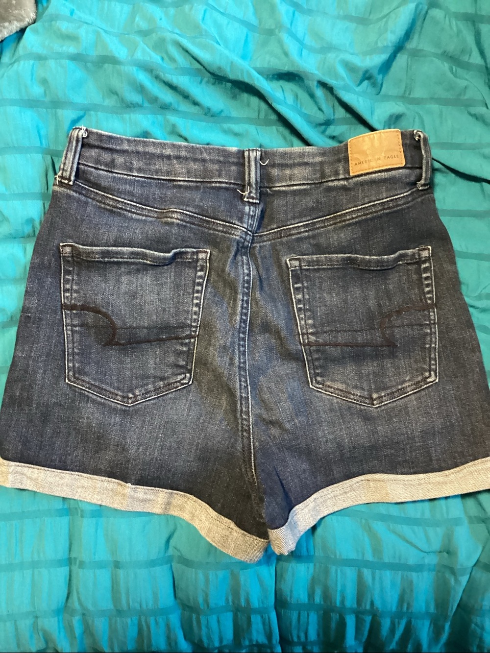 American Eagle Dark Blue hi rise Shorts - Picture 3 of 5